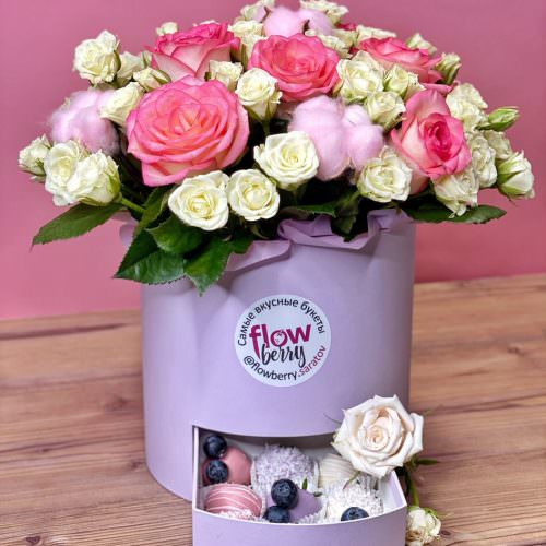 Шкатулка с клубникой и цветами "Лесная Фея"